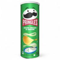 ПРИНГЛС Чипсы 110гр Сметана и Лук Sour Cream&Onion 