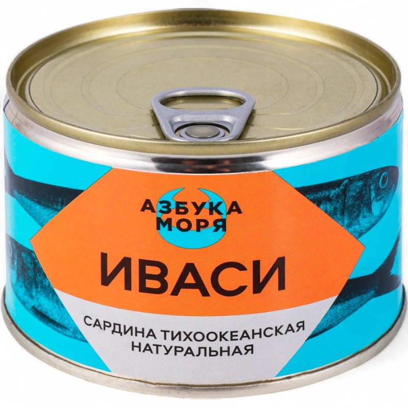 АЗБУКА МОРЯ Сардина тихоокеанск.натур.с доб.масла ИВАСИ №6 КЛЮЧ с/к ж/б 245гр