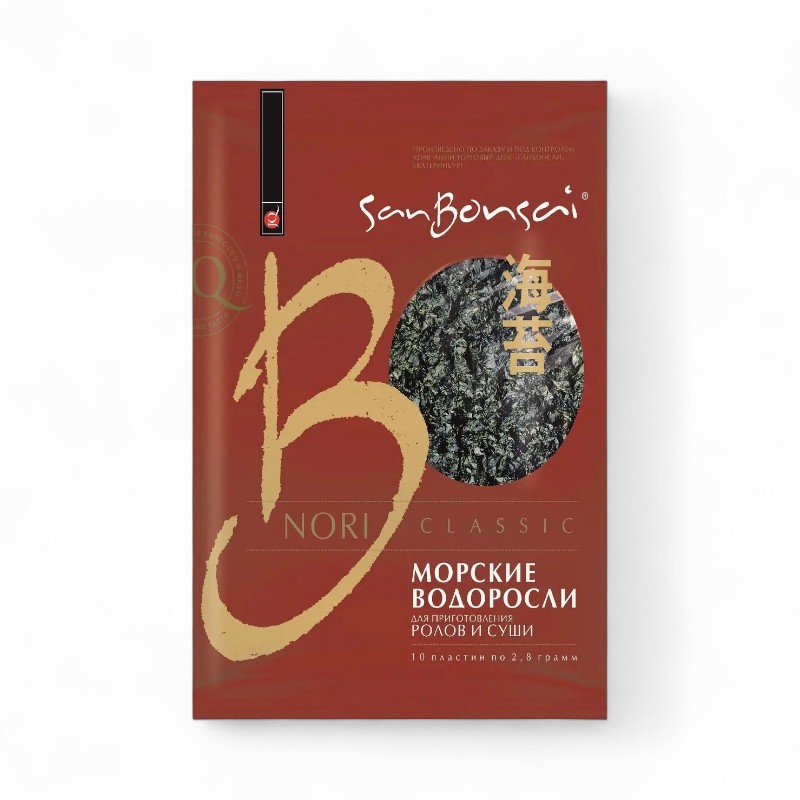 САНБОНСАЙ Морские водоросли Нори д/роллов и суши SanBonsai 28гр