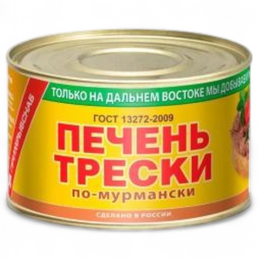 ПРИМРЫБСНАБ Печень трески по мурмански №6 ж/б 240гр