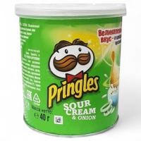 ПРИНГЛС Чипсы 40гр Сметана/Лук 