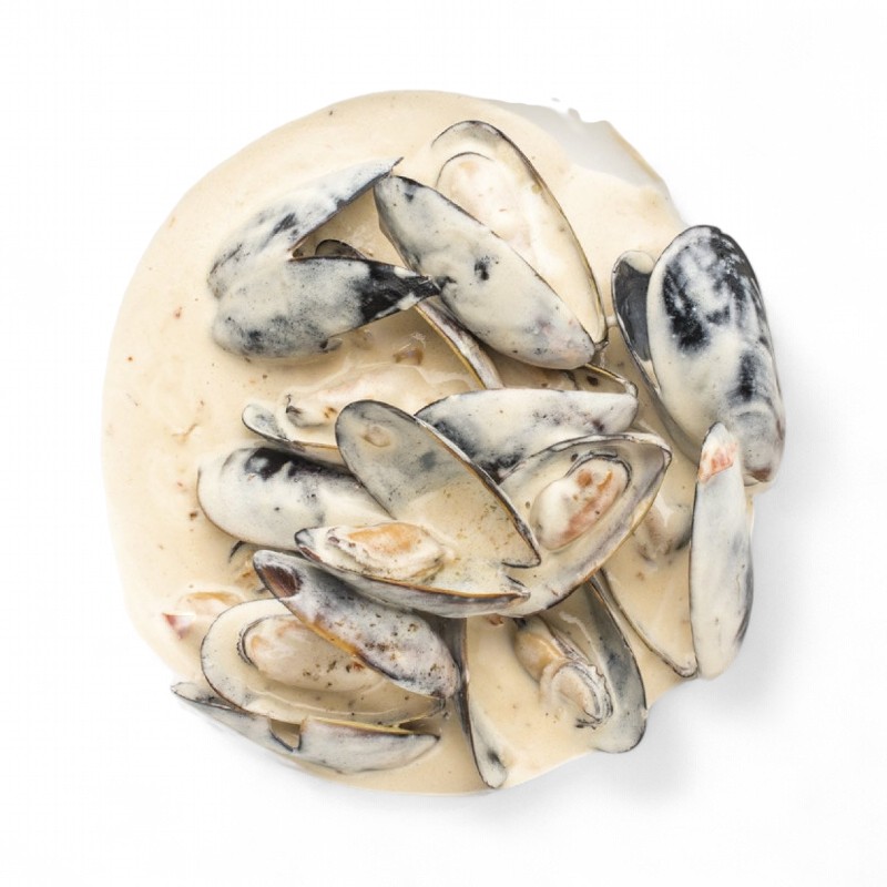 Мидии в сливочно-чесночном соусе