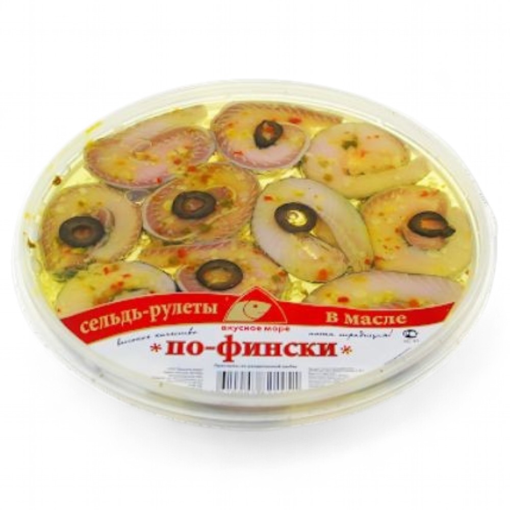 Рулет филе сельди в/м по Фински 200 гр. 1/15 Вкусное море