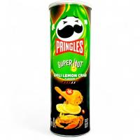 ПРИНГЛС Чипсы 110гр Чили Лимон Супер Хот Краб Сhilli Lemon Crab 