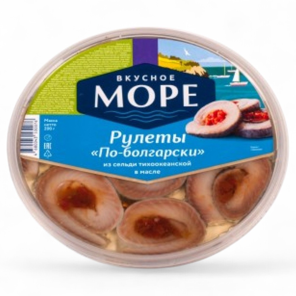 Рулет филе сельди в/м по Японски с имбирем  200 гр. 1/15 Вкусное море