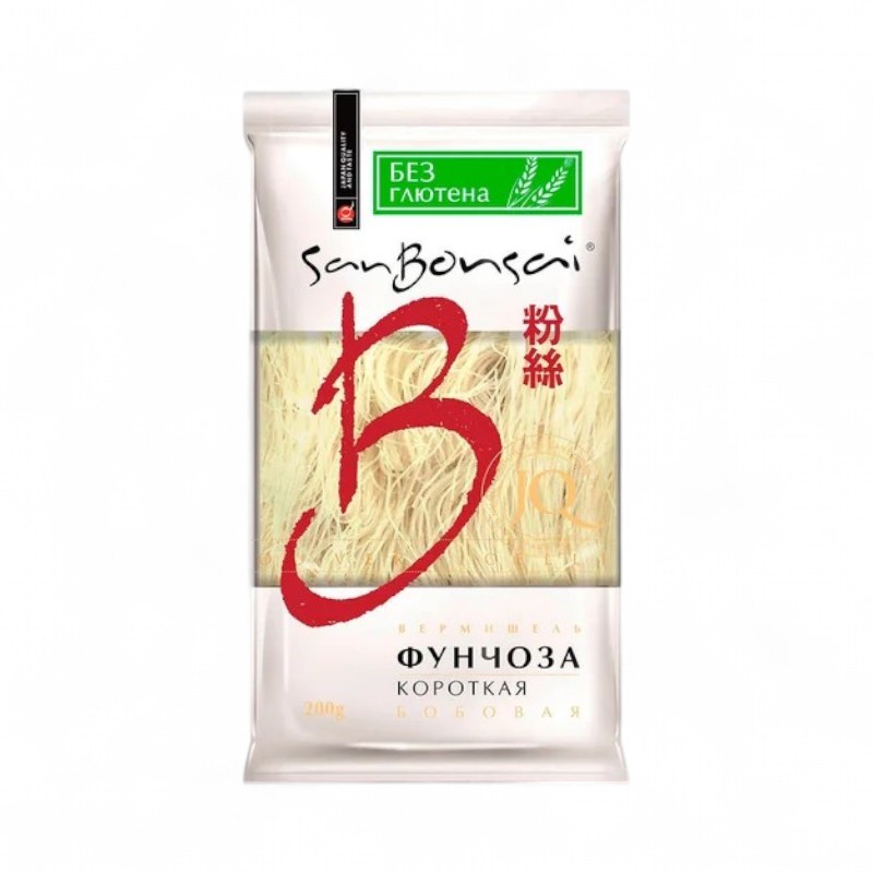 САНБОНСАЙ Вермишель бобовая Фунчоза БЕЗ ГЛЮТЕНА короткая 200гр