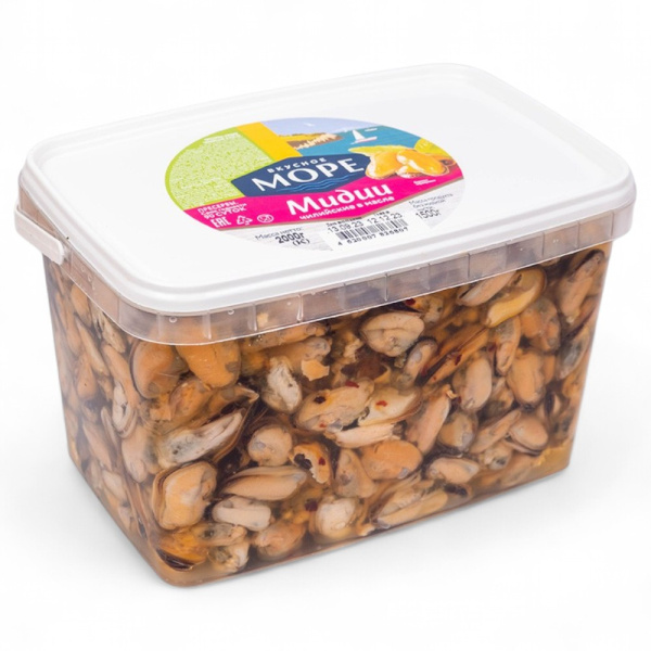 Мидии в масле (ведерко) 2кг Вкусное море