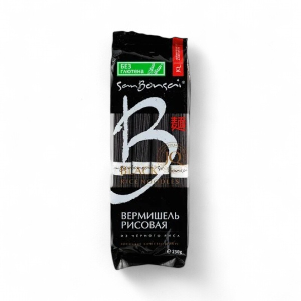 САНБОНСАЙ Вермишель рисовая из черного риса 250гр